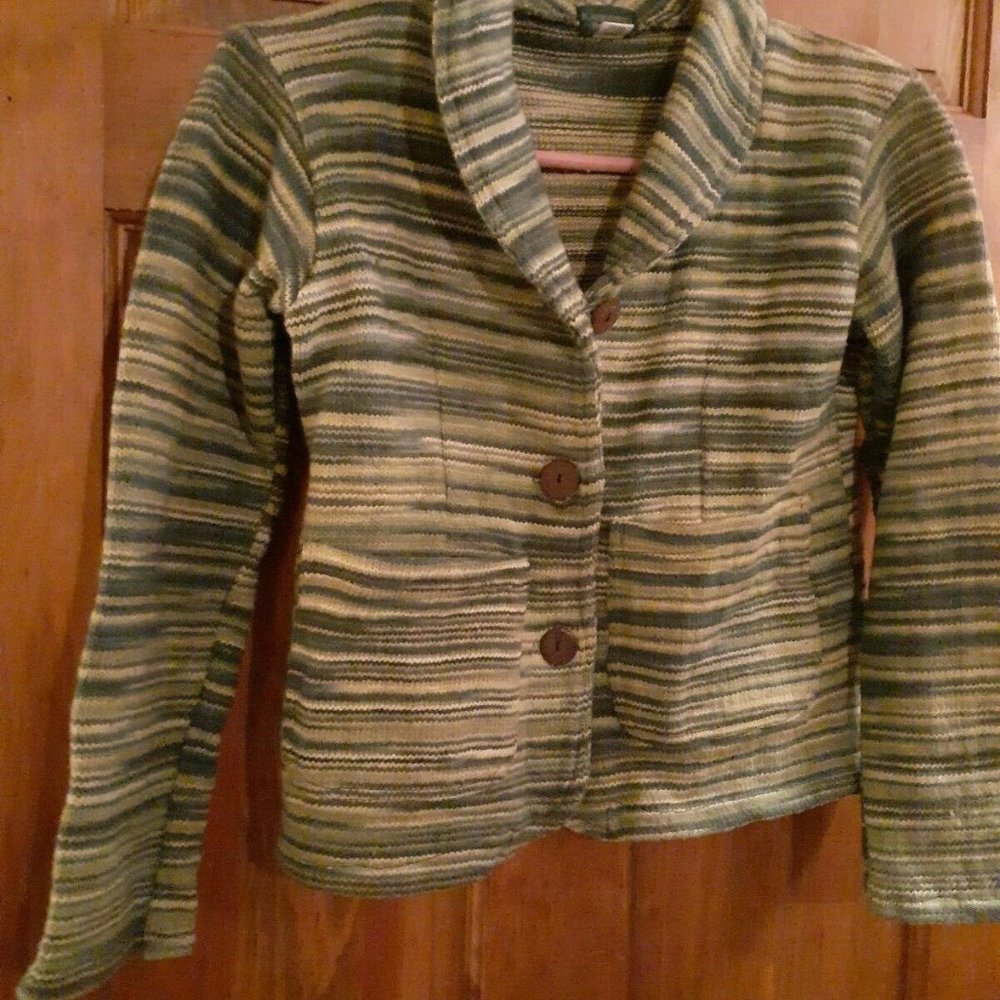 Kathmandu Imports cotton lime green small cardigan